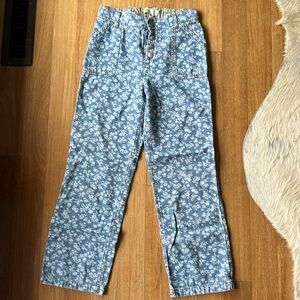 Boden Soft Blue Jeans w/ White Florals